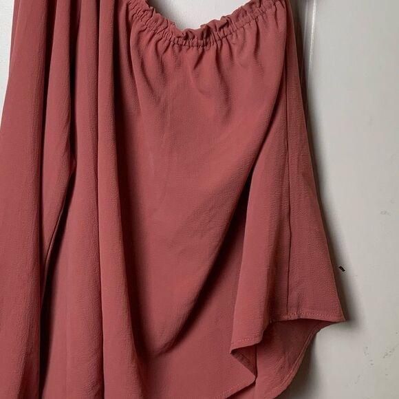 Chelsea28 one sleeve medium blush blouse w ruffles - Picture 2 of 11